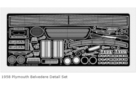 Waloryzacja fototrawiona do Plymouth Belvedere 1958 - The Model Car Garage MCG-2233